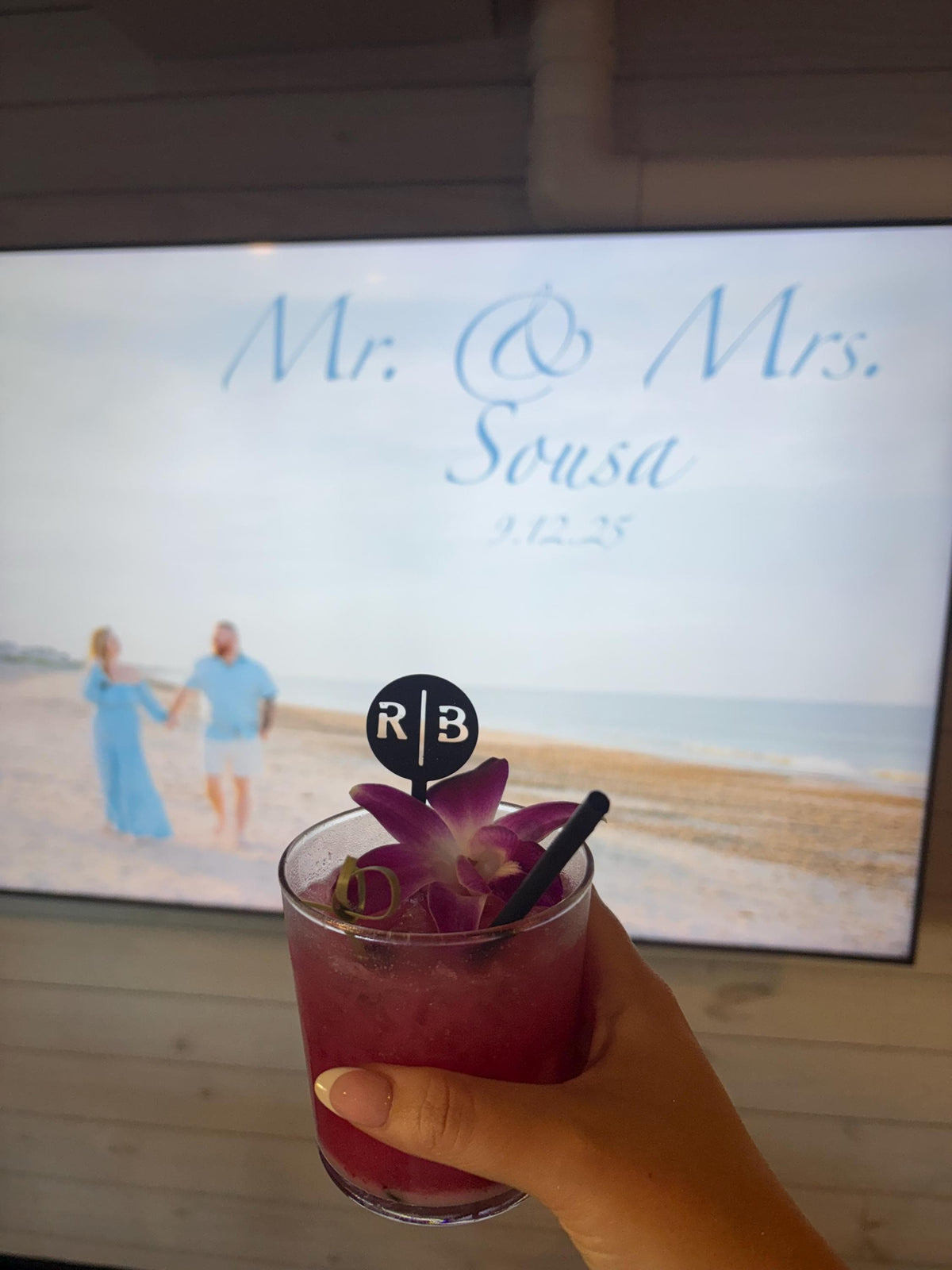 Customer photo: custom stir sticks in a real customer's drink (6)